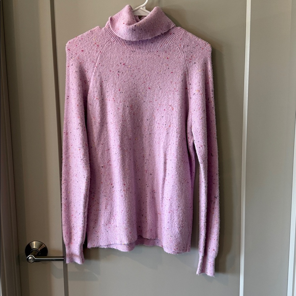 LOFT Pink Speckled Knit Sweater